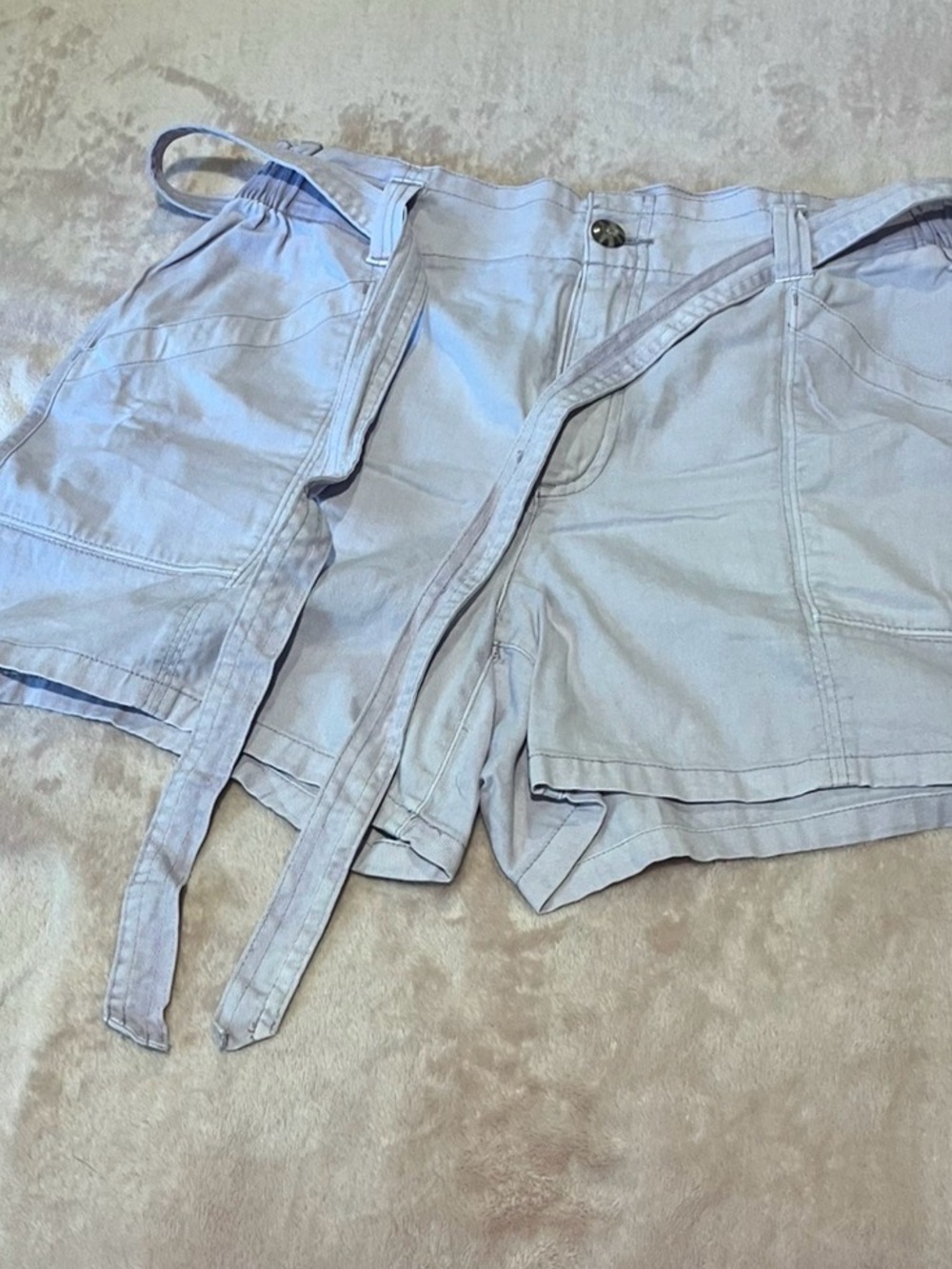 Old Navy Light Lavender Tie-Waist Women’s Shorts